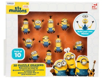 Sambro Figurki GUMKA DO MAZANIA 3D MINIONKI 10 GUMEK Zestaw Figurek