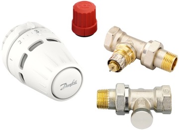 КОМПЛЕКТ DANFOSS ПРЯМОЙ С ГОЛОВКОЙ REGUS + ЗАПОРНЫЙ КЛАПАН RA-N RLV-S