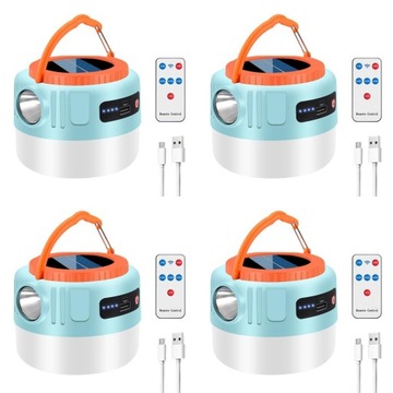 1-6 sztuk solarna lampka kempingowa LED USB żarów