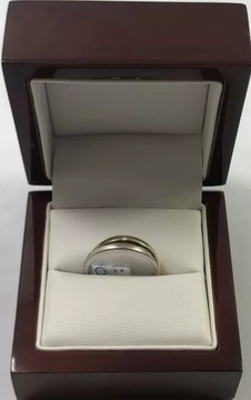 ZŁOTY PIERŚCIONEK 1SZT 2,42G R:18 333 CERTYFIKAT DIAMENTY