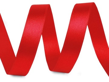 Tasiemka wstążka satynowa czerwona 12mm 32m