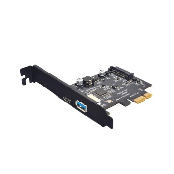 Pci e to USB 3.1 10 Gbps USB A + USB C 1X