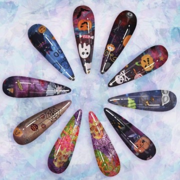 10 НАБОР ТРАНСФЕРНОЙ ФОЛЬГИ «Призраки Хэллоуина» БУ!