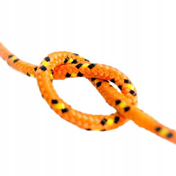 Lina Linka polipropylenowa pleciona żeglarska uniwersalna POMARAŃCZ 12mm 1m