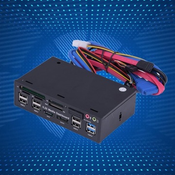 ХАБ 5,25 ДЮЙМА ПЕРЕДНЯЯ ПАНЕЛЬ USB 3.0/2.0 АУДИО 525E20