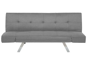 Sofa rozkładana funkcja spania jasnoszara