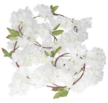 SZTUCZNE KWIATY ROŚLINY GIRLANDA 180CM WIŚNIA