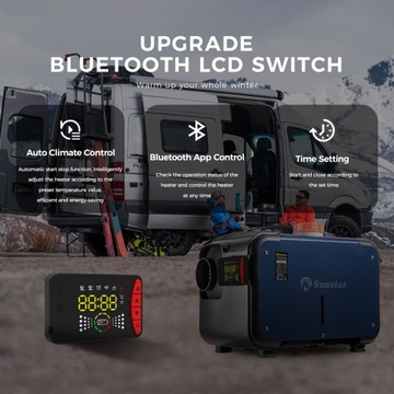 СТОЯНОЧНЫЙ ОБОГРЕВАТЕЛЬ 8 КВТ 12/24 В WEBASTO BLUETOOTH LCD ДИЗЕЛЬНЫЙ ОБОГРЕВАТЕЛЬ