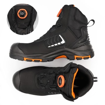 BUTY ROBOCZE Z SYSTEMEM WIĄZNIA BOA S3 SKÓRA NUBUK TRZEWIKI TREKKINGOWE 42