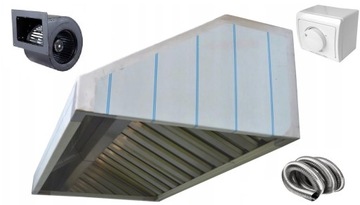 Nowy Okap Gastronomiczny 200x70x40 Filtry TURBINA Regulator