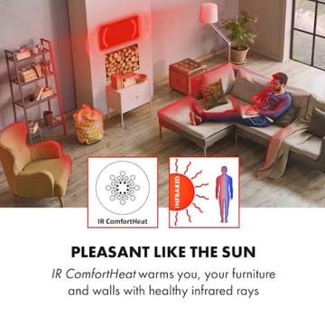 PANEL GRZEWCZY NA PODCZERWIEŃ KLARSTEIN GRZEJNIK PROMIENNIK 600W TIMER IP24