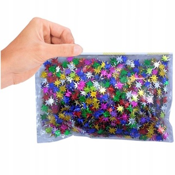 KOLOROWE CEKINY GWIAZDKI PLASTYCZNE DLA DZIECI