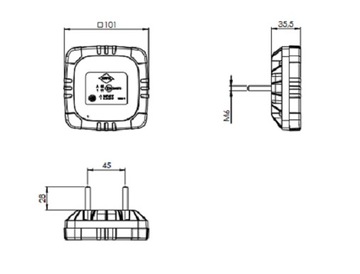 Комбинированный передний фонарь с 2 функциями трактора
