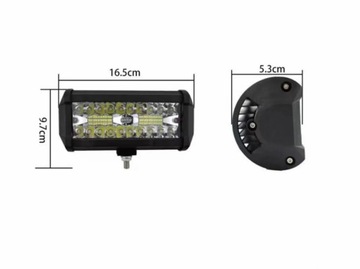 ZESTAW LAMPA ROBOCZA HALOGEN 2x 120W LED