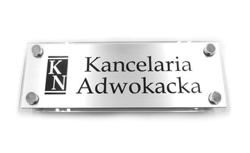 TABLICZKA na dystansach KANCELARIA NOTARIALNA 24x8