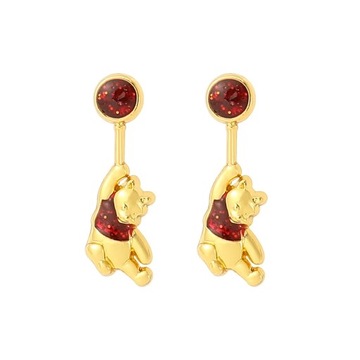 Winnie the Pooh Earrings Anime Cartoon Winnie Bear Fashion Girls Women's Ea