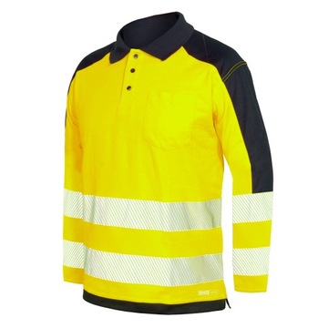 Koszulka Polo Robocza Odblaskowa Długi Rękaw r. XXL