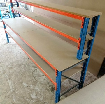 Stół magazynowy roboczy regał z nadstawką , biurka robocze przemysłowe