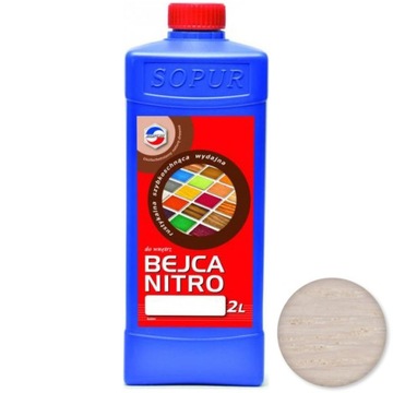 Bejca nitro do drewna SOPUR 2l biel 20-01