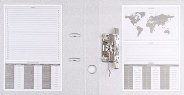 Папка BASIC-S с рейкой, ПП, А4/75мм, серая