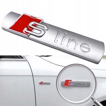 ЗАМЕНА ЭМБЛЕМЫ НА НАКЛЕЙКУ ДЛЯ ЗНАЧКА S-LINE, МАТОВОЕ СЕРЕБРЯНОЕ СЕРЕБРО
