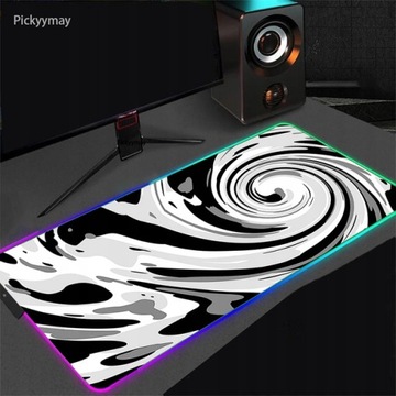 Podkładka pod mysz Czarna i biała sztuka RGB klawi
