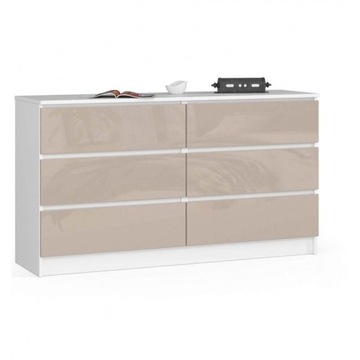 KOMODA do SYPIALNI MEBLE SZAFKA NOWOCZESNA 140cm komoda szafka szuflady