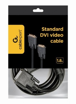 KABEL DVI-D DO DVI-D 18+1 PRZEWÓD VIDEO DVI SINGLE LINK DO MONITORA 1,8M