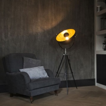 ТОРШЕР, РЕГУЛИРУЕМЫЙ ТРОЙНИК, ЗОЛОТО-ЧЕРНЫЙ LOFT E27, 160 СМ, LED