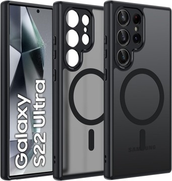 ETUI DO MAGSAFE CZARNY MAT DO SAMSUNG S22 ULTRA
