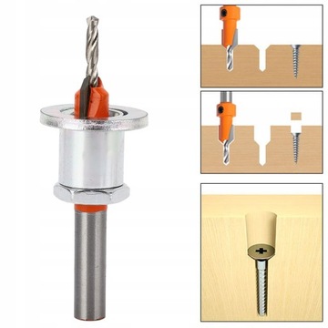 Wiertło z pogłębiaczem stożkowym Limit regulowany