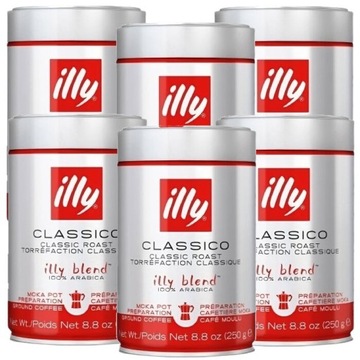 Kawa mielona illy Moka Classico 6x250g