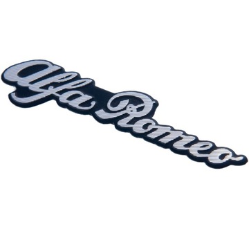 ALFA ROMEO EMBLEMAT ZNACZEK NAPIS 50x12mm METALOWY