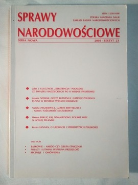 SPRAWY NARODOWOŚCIOWE Seria nowa Zeszyt 23 Rok 2003