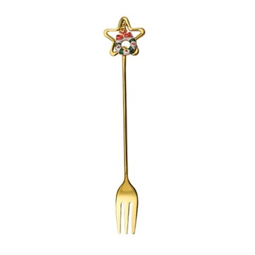 304 Stainless Steel Spoon Fork Cute Christmas Tableware Gift Star Coffee