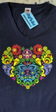 Женская футболка Highlander сердце фолк cleo M