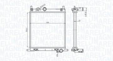 CHLADIČ VODY 350213167500 MAGNETI MARELLI