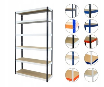 Regał metalowy regał magazynowy garażowy HELIOS HBW 213x110x50 6x275kg