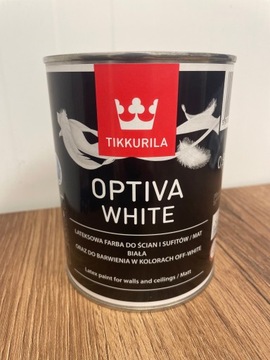 Farba lateksowa ścienna Tikkurila Optiva 0,9 l Biały mat - po terminie