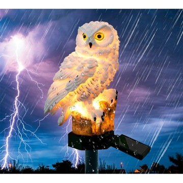 СВЕТОДИОДНАЯ СОЛНЕЧНАЯ ЛАМПА OWL LARGE Водонепроницаемая садовая лампа
