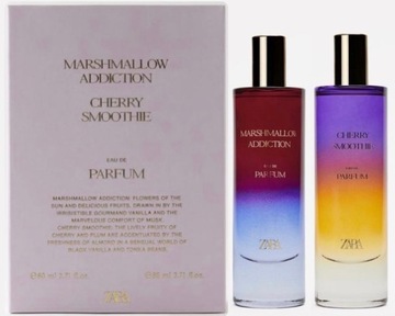 Zestaw wód perfumowanych ZARA Cherry Smoothie&Marshmallow Addiction 80ml x2