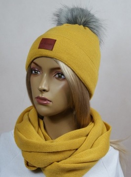 MG# SET шапка-подкрутка#флис#+ шарф-утеплитель на шею