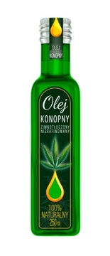 OLEJ KONOPNY - Etykieta 250ml, naklejka 8 szt