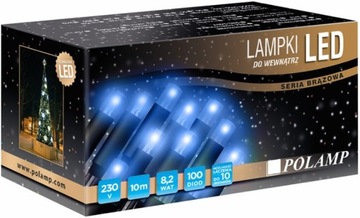 Lampki Choinkowe LED Niebieskie Wewnętrzne 10 m Polski Producent
