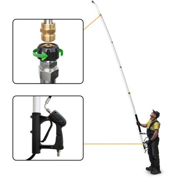 LANCA TELESKOPOWA 1-5-7,3M DO MYJKI KARCHER HD HDS 4000PSI + PAS 5 DYSZ HQ