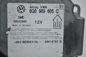 МОДУЛЬ ДАТЧИКА ПОДУШКИ БЕЗОПАСНОСТИ VW PASSAT B5 6Q0909605C
