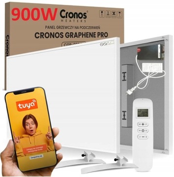 GRZEJNIK NA PODCZERWIEŃ PROMIENNIK Z NOGAMI TERMOSTAT WIFI PILOT TUYA 900W