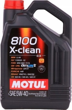 OLEJ MOTUL 8100 X-CLEAN C3 5W40 5L