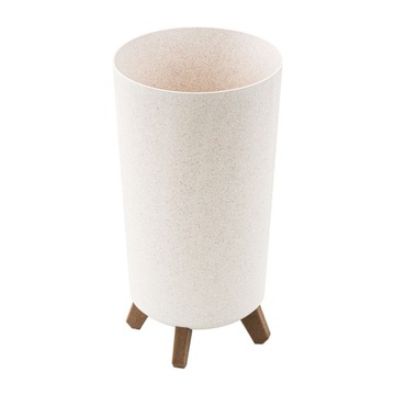 Высокий вазон на ножках Тубус, Белый Экологический