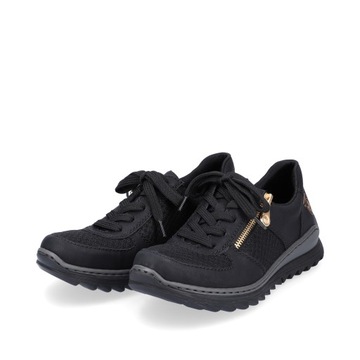RIEKER sneakersy, buty, półbuty czarne M6230